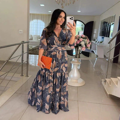 Camille | Flowy Floral Maxi Dress for Effortless Elegance
