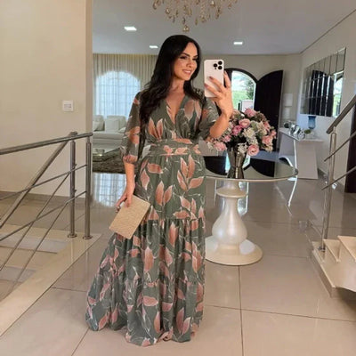 Camille | Flowy Floral Maxi Dress for Effortless Elegance