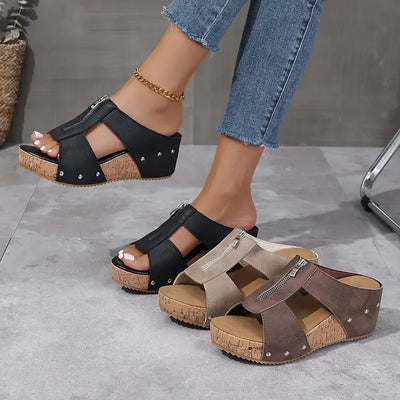 Astrid™ – Orthopedic Wedge Sandals with Open Toe