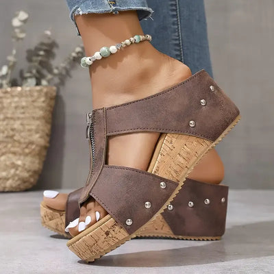 Astrid™ – Orthopedic Wedge Sandals with Open Toe