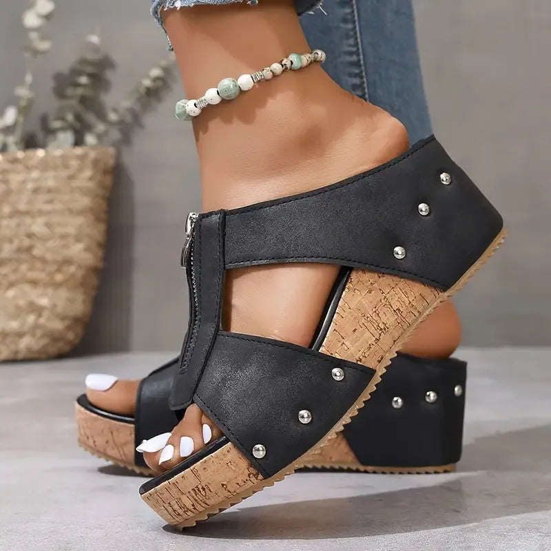 Astrid™ – Orthopedic Wedge Sandals with Open Toe